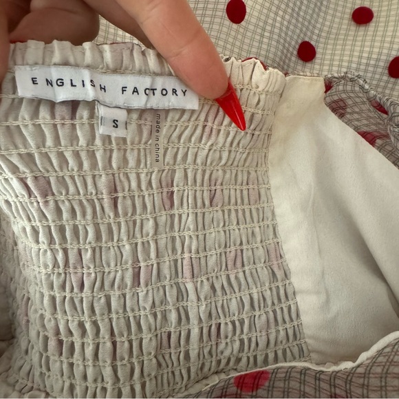 English Factory Polka Dot Poofy Organza Mini Dress - Picture 6 of 11